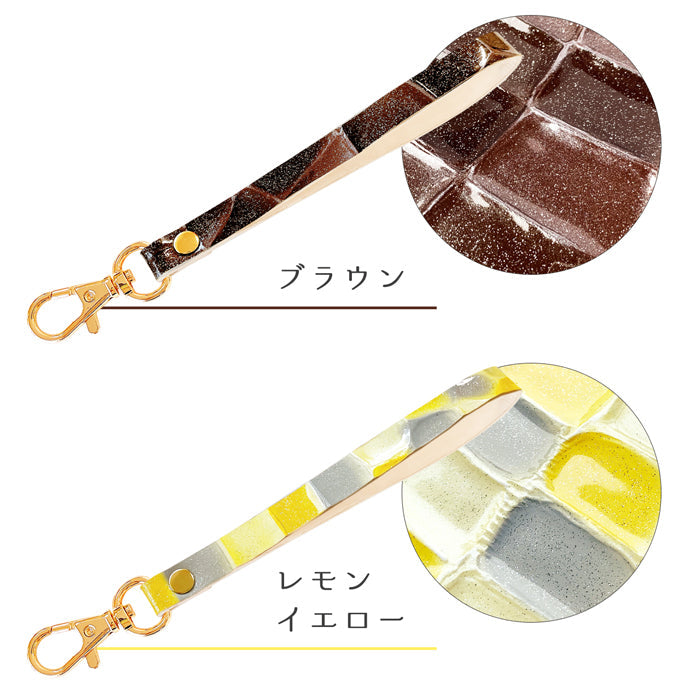 牛革 2nd ステンドグラス ナスカン付き ストラップ キーホルダー リストストラップ パスケース 定期入れ 携帯 携帯ストラップ 革 レディース 落下防止 手帳型 マルチストラップ スマホケース スマホ レザー 本革