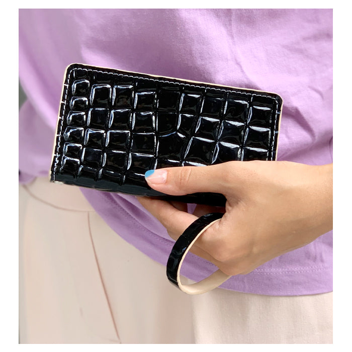 牛革 美クロコダイル 型押し ナスカン付き ストラップ リストストラップ レディース 携帯 メンズ 落下防止 エナメル ワニ柄 スマホケース キーホルダー 手帳型 本革 革 マルチストラップ レザー 携帯ストラップ スマホ パスケース 定期入れ