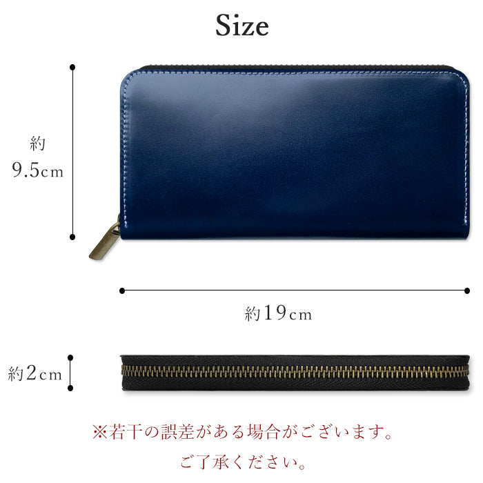 ホースレザー 長財布 ウォレット レディース 本革 革財布 さいふ カード収納 ハンドメイド 本革長財布 ラウンドファスナー サイフ ラウンド財布 コードバン 長サイフ メンズ 財布 レザー ラウンド長財布 革 馬革