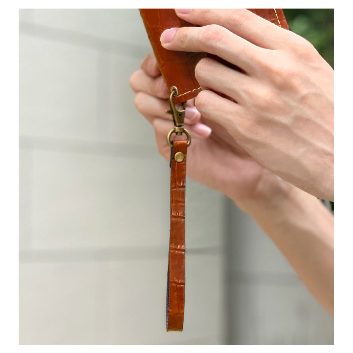 牛革 クロコダイル 型押し ナスカン付き ストラップ マルチストラップ 手帳型 スマホケース 携帯 定期入れ パスケース 本革 スマホ レディース 革 レザー ワニ柄 メンズ リストストラップ 落下防止 携帯ストラップ キーホルダー