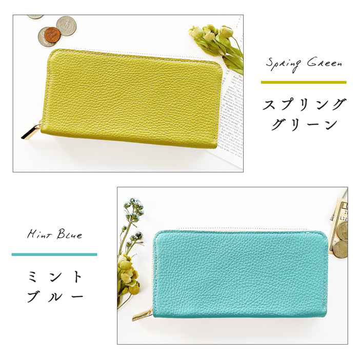 ちょっとハイソな本革 長財布 レディース 牛革 本革長財布 財布 ラウンド長財布 ウォレット ラウンド財布 メンズ 革 レザー 長サイフ 型押し 革財布 本革 ラウンドファスナー さいふ ハンドメイド カード収納 サイフ