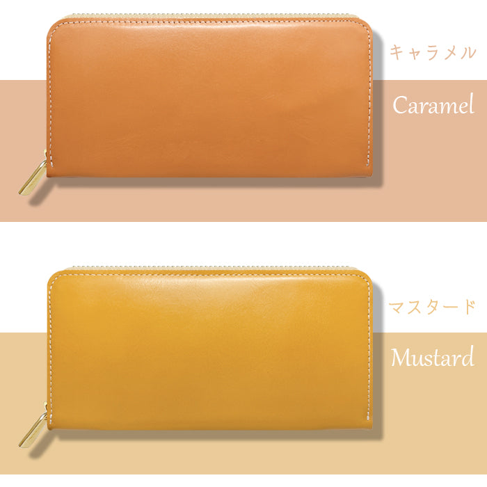 ちょっといい本革 長財布 クロム鞣し ラウンド長財布 ウォレット 牛革 カード収納 レディース 革 ハンドメイド ラウンド財布 サイフ さいふ 革財布 本革長財布 マット ラウンドファスナー レザー 長サイフ 財布 シンプル