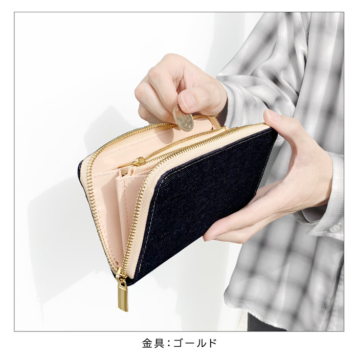 児島デニム 長財布 ラウンド長財布 ウンドファスナー ラさいふ デニム長財布 ヴィンテージ 長サイフ サイフ レディース 児島 デニム財布 インディゴブルー ハンドメイド カード収納 ウォレット メンズ 財布 デニム コジマ