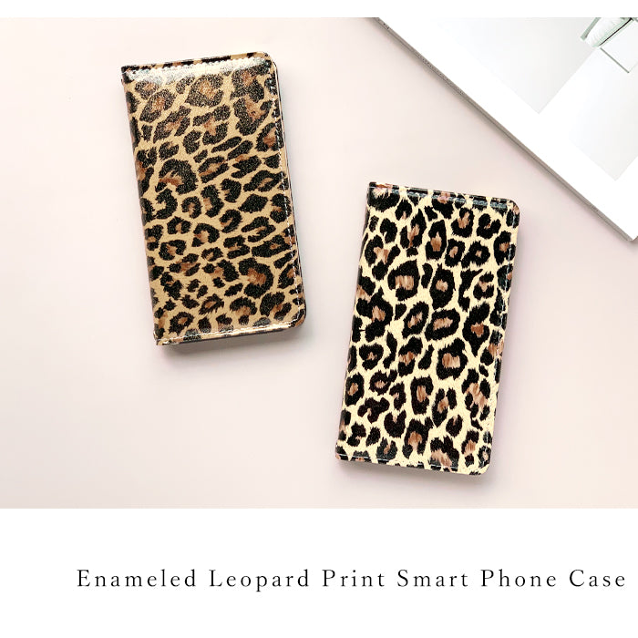 GALAXY S22 SC-51C SCG13 手帳型 ケース カバー 手帳型ケース 本革 ヒョウ柄エナメル galaxys22 docomo au sc51c ギャラクシー スマホケース スマホカバー
