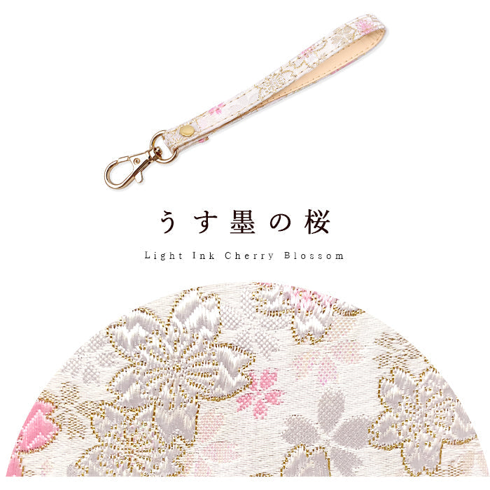 西陣織 明 ナスカン付き ストラップ 和風 マルチストラップ キーホルダー 金襴 華やか 高級 落下防止 スマホ スマホケース 和柄 着物 定期入れ パスケース リストストラップ レディース 手帳型 携帯ストラップ 携帯