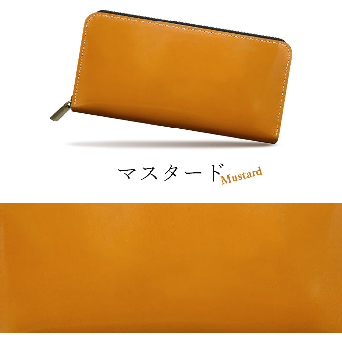 ホースレザー 長財布 ウォレット レディース 本革 革財布 さいふ カード収納 ハンドメイド 本革長財布 ラウンドファスナー サイフ ラウンド財布 コードバン 長サイフ メンズ 財布 レザー ラウンド長財布 革 馬革
