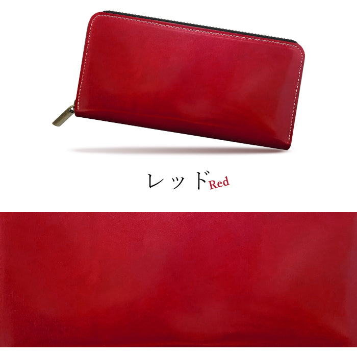 ホースレザー 長財布 ウォレット レディース 本革 革財布 さいふ カード収納 ハンドメイド 本革長財布 ラウンドファスナー サイフ ラウンド財布 コードバン 長サイフ メンズ 財布 レザー ラウンド長財布 革 馬革
