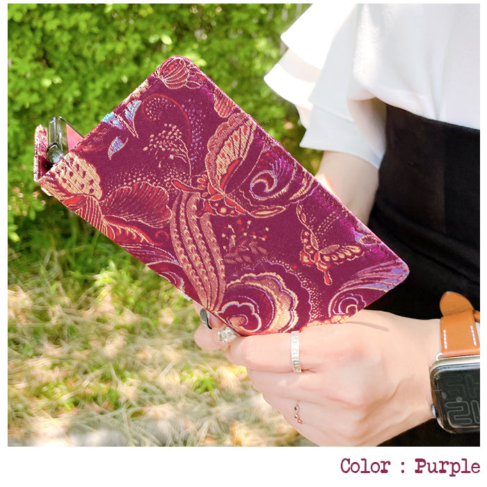 arrows We2 F-52E FCG02 M07 A402FC ケース カバー 手帳型ケース スマホケース 花と蝶 アローズ f52e スマホカバー 手帳型