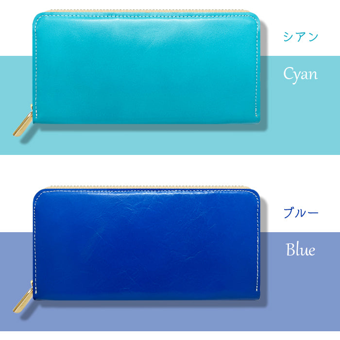 ちょっといい本革 長財布 クロム鞣し ラウンド長財布 ウォレット 牛革 カード収納 レディース 革 ハンドメイド ラウンド財布 サイフ さいふ 革財布 本革長財布 マット ラウンドファスナー レザー 長サイフ 財布 シンプル