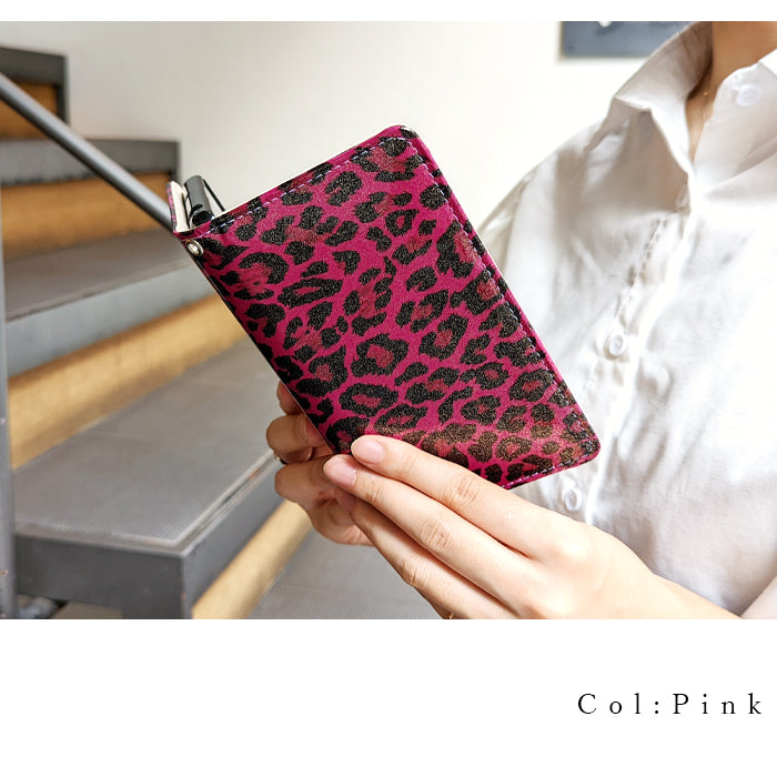 AQUOS sense5G SH-53A  SHG03 A004SH SH-M17 本革 ヒョウ柄エナメル ケース カバー 手帳型ケース sh53a アクオス スマホケース スマホカバー