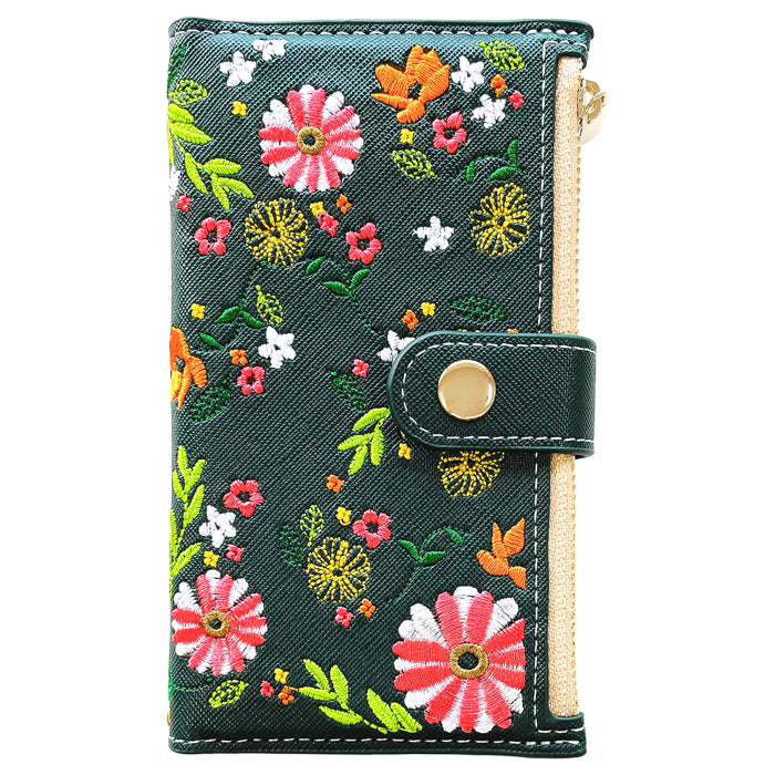おしゃれ花刺繍 スマホケース 手帳型ケース xperia シリーズ 対応