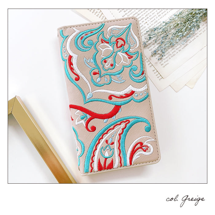 OPPO Reno11 A A401OP CPH2603 手帳型 ケース カバー ペイズリー刺繍 リノ reno11A スマホカバー 手帳型ケース スマホケース