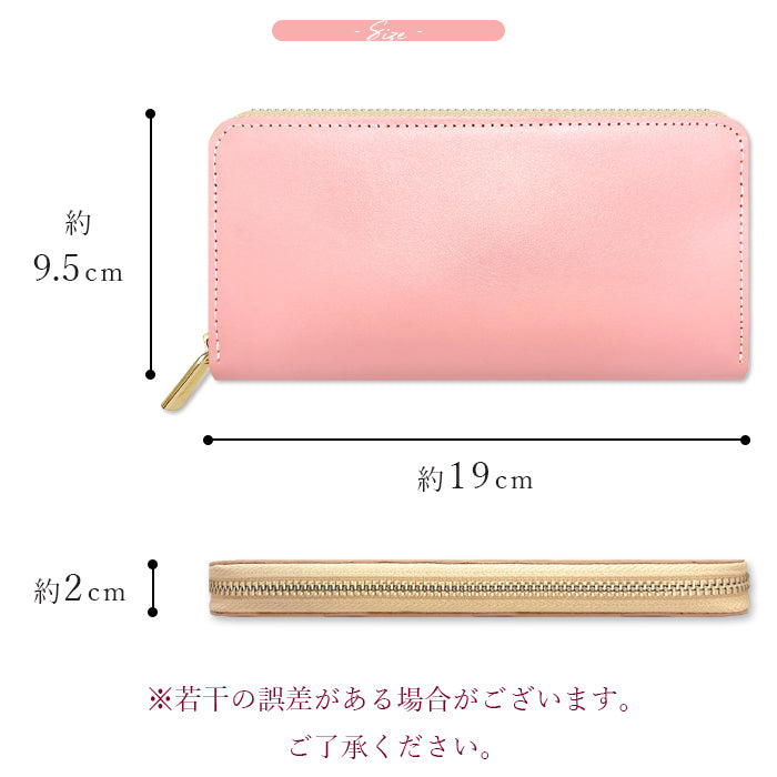 パステルカラー 長財布 ウォレット 牛革 さいふ カード収納 長サイフ 本革長財布 ハンドメイド パステル レディース サイフ ラウンドファスナー 革財布 レザー 革 マット ラウンド財布 シンプル ラウンド長財布 財布 本革