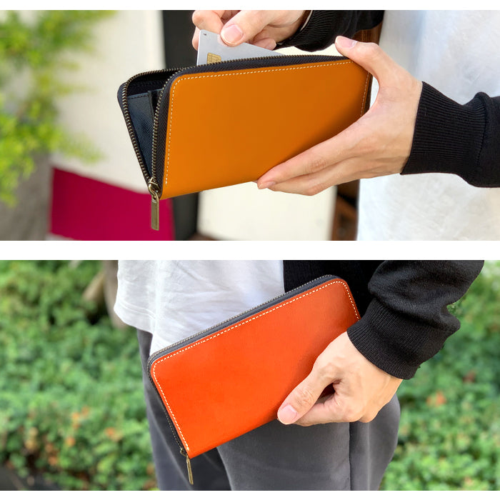 栃木レザー こだわり親父 長財布 ラウンド長財布 革財布 ハンドメイド 牛革 カード収納 サイフ 革 本革 さいふ レディース 長サイフ レザー 本革長財布 メンズ ウォレット ラウンドファスナー ラウンド財布 財布